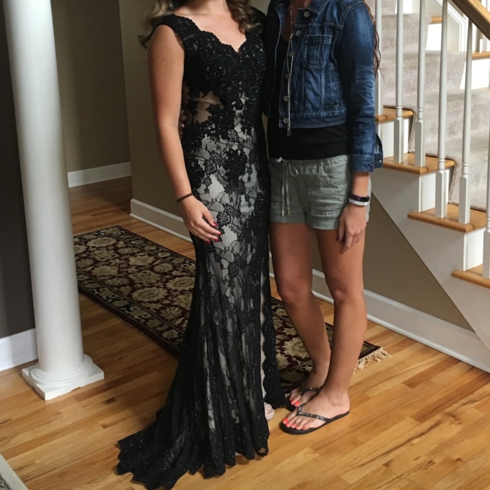 Black Lace Prom Dress